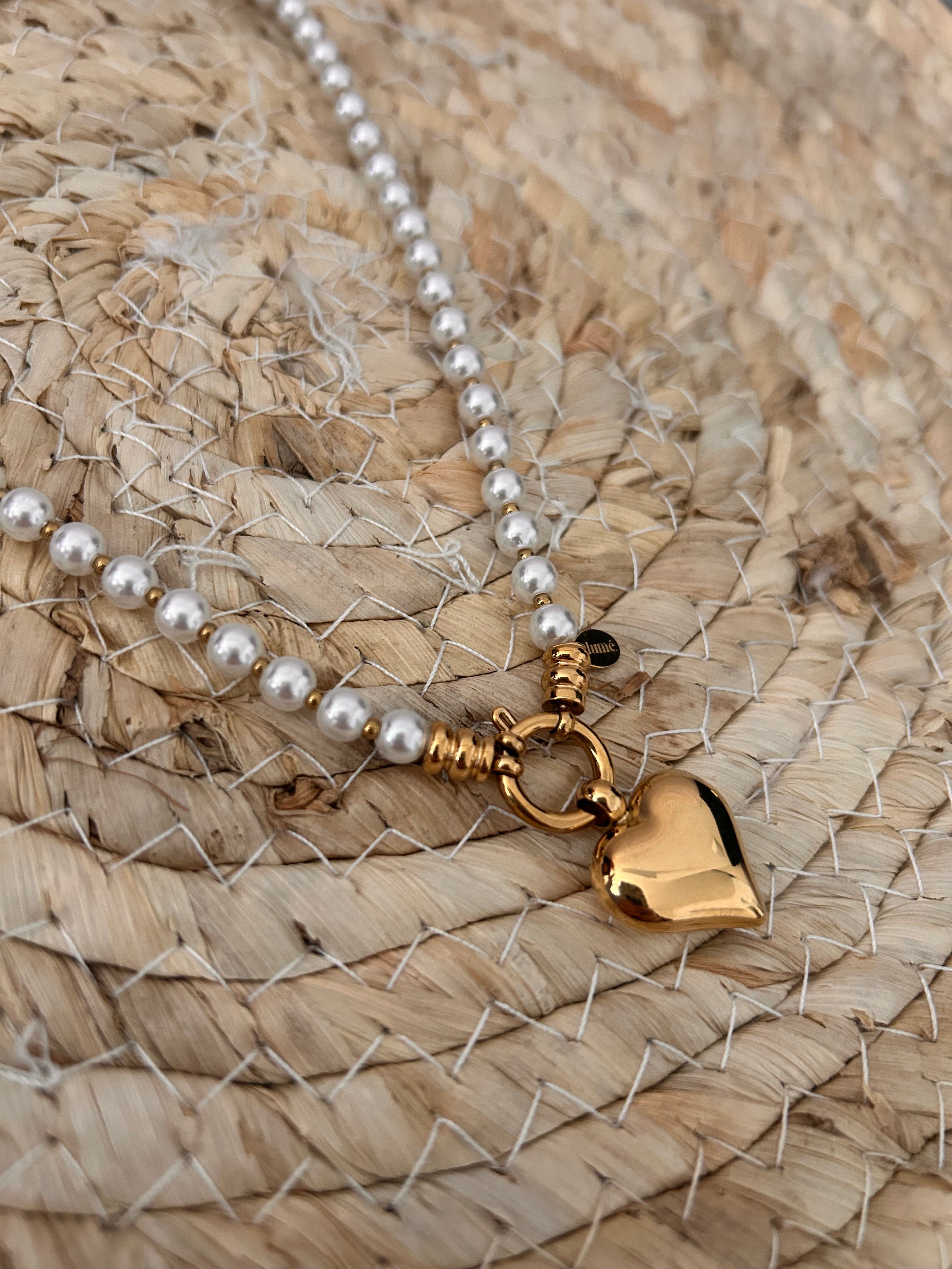 Pearl heart necklace