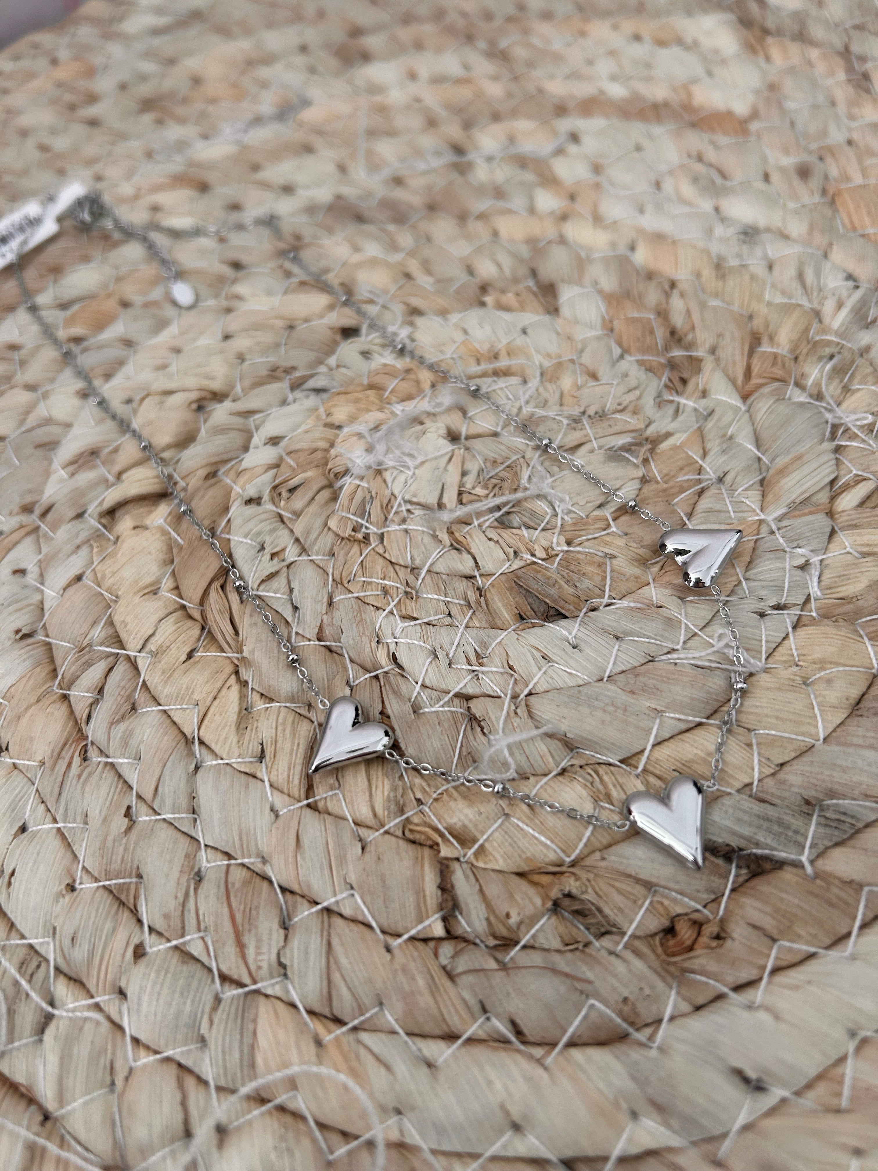 Triple heart necklace