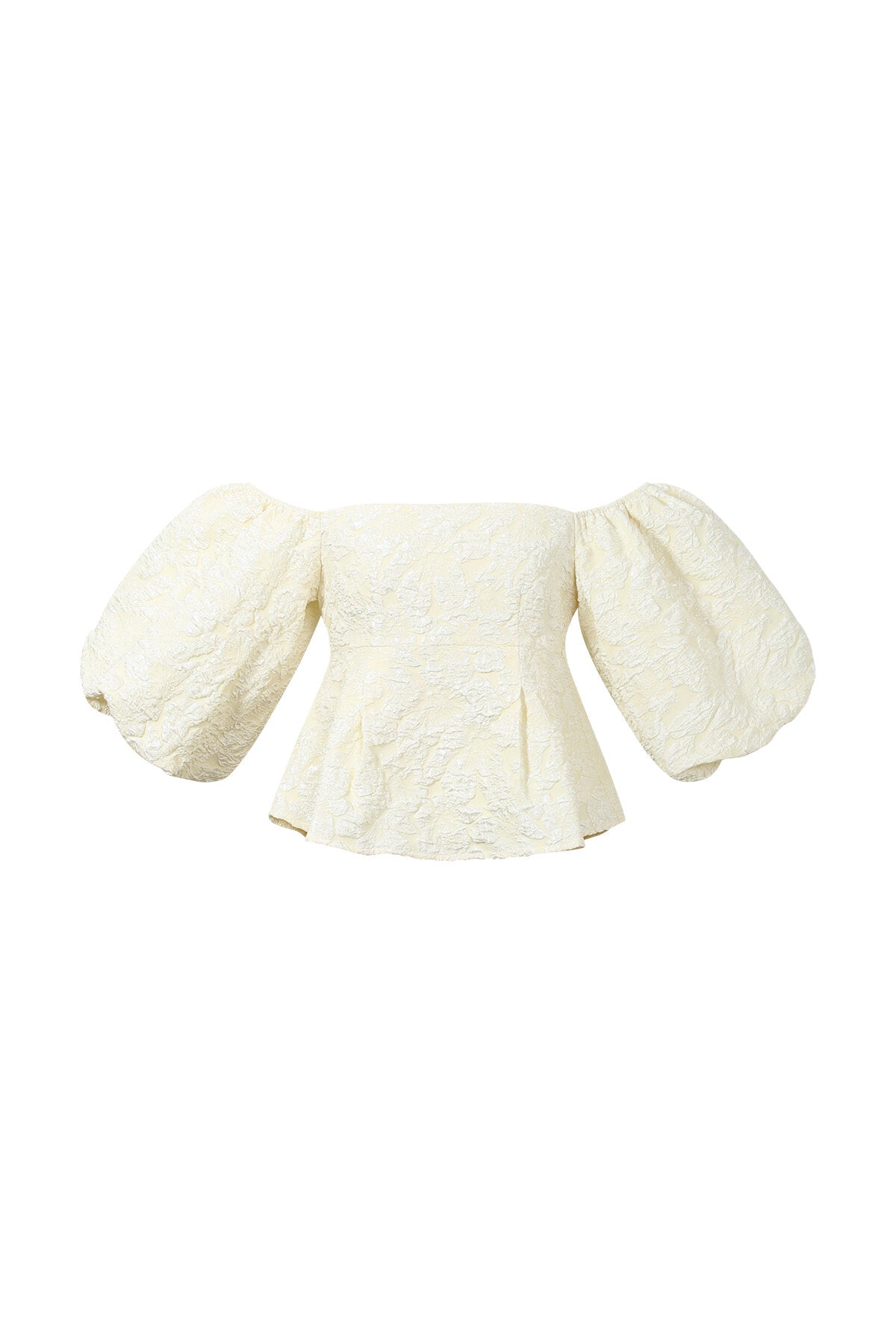 textured puff sleeve top