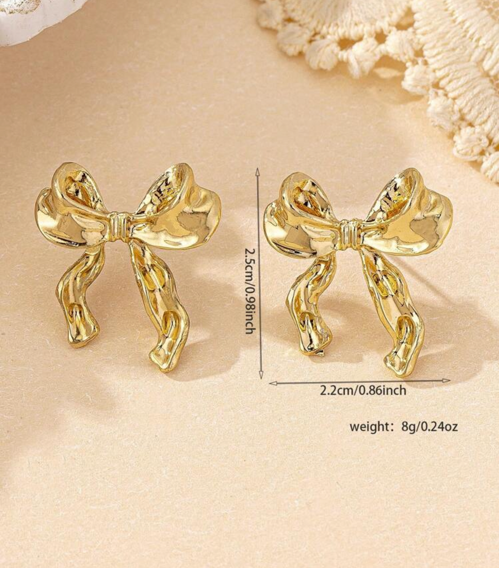 Grote strik oorbellen