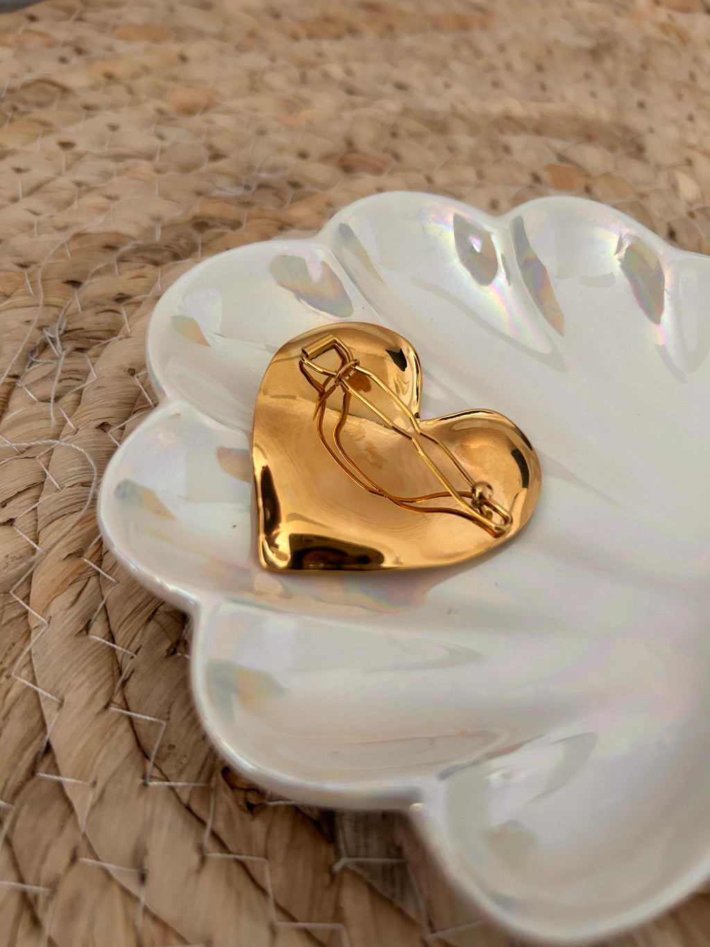 Broche smooth heart gold