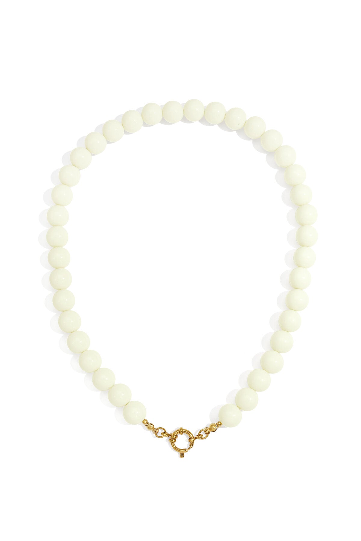 Beaded necklace with front closure - 12mm