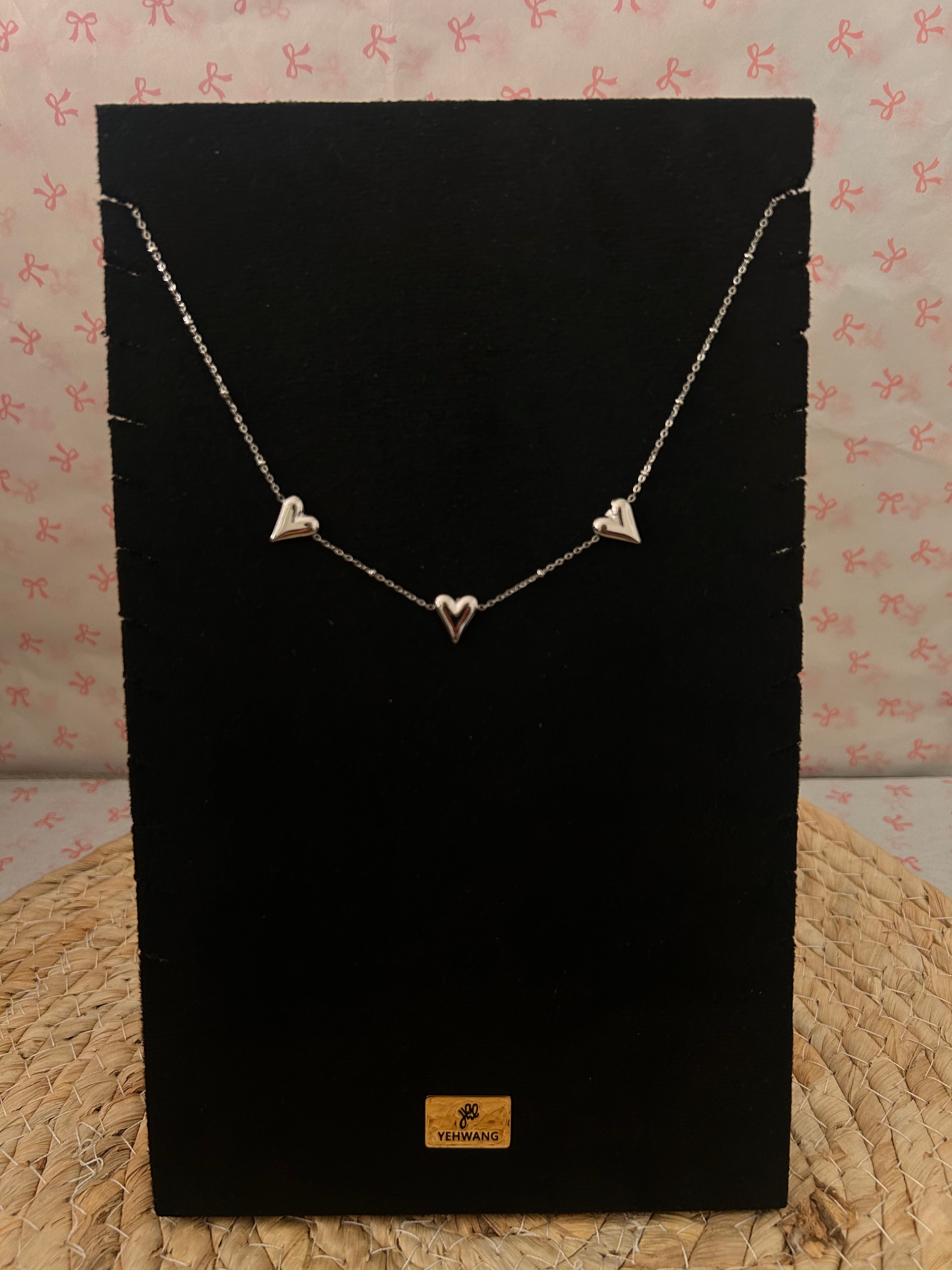Triple heart necklace