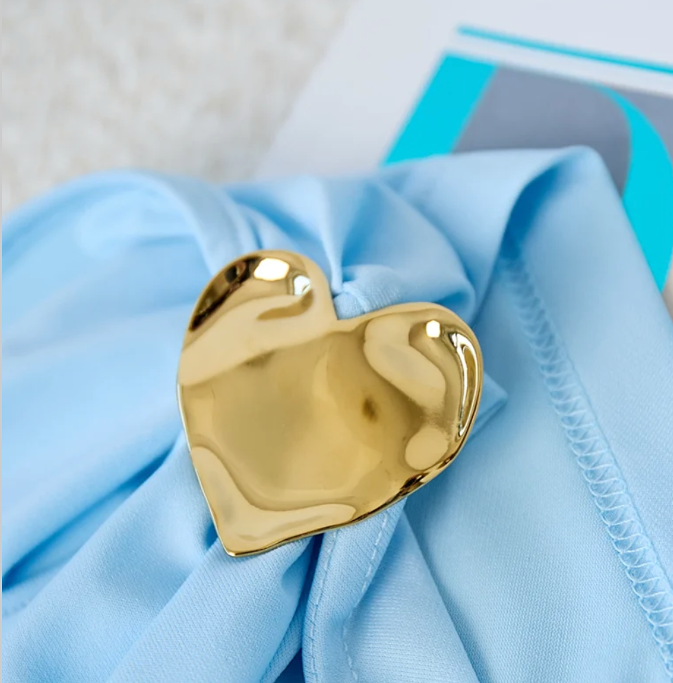 Broche smooth heart gold