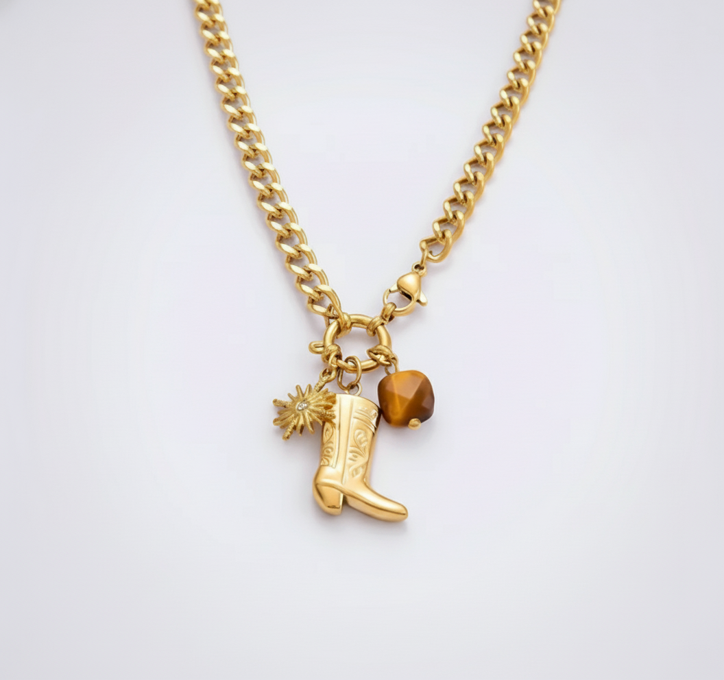 Neckles with cowboy boots