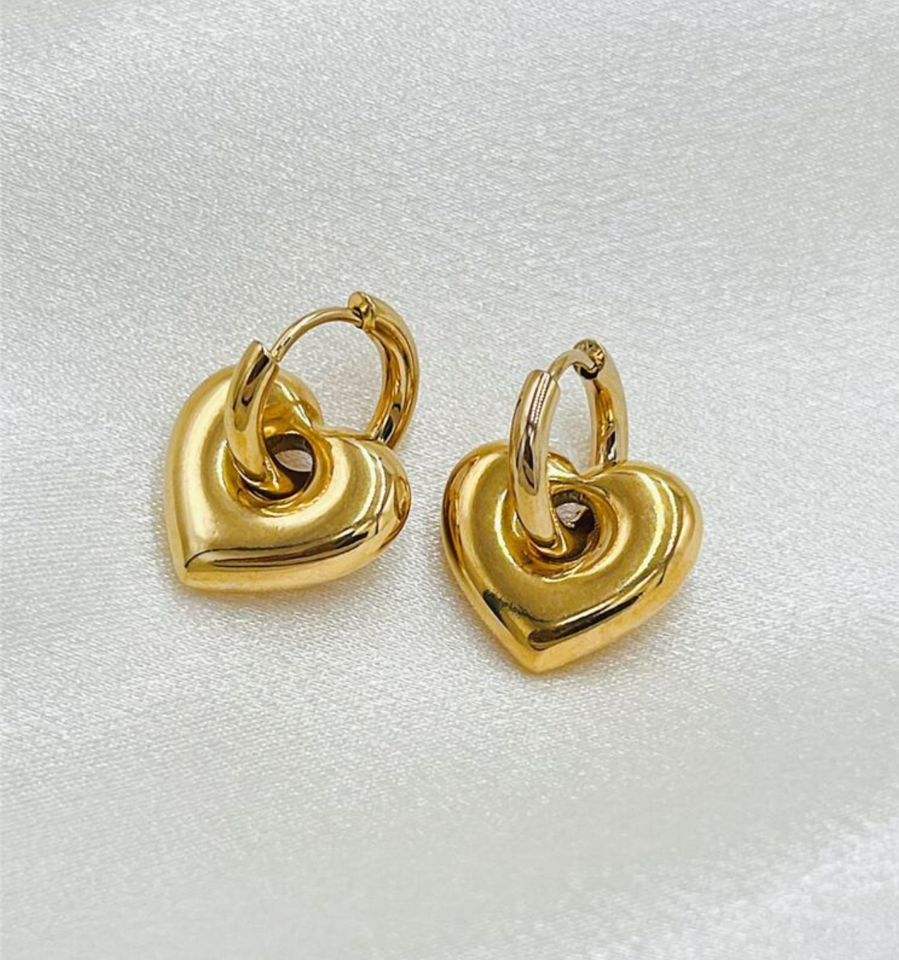 Bubble heart earings