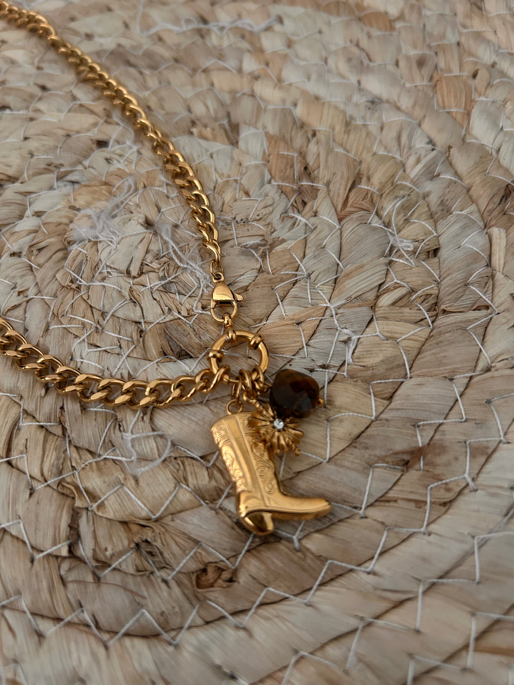 Cowboy boot necklace