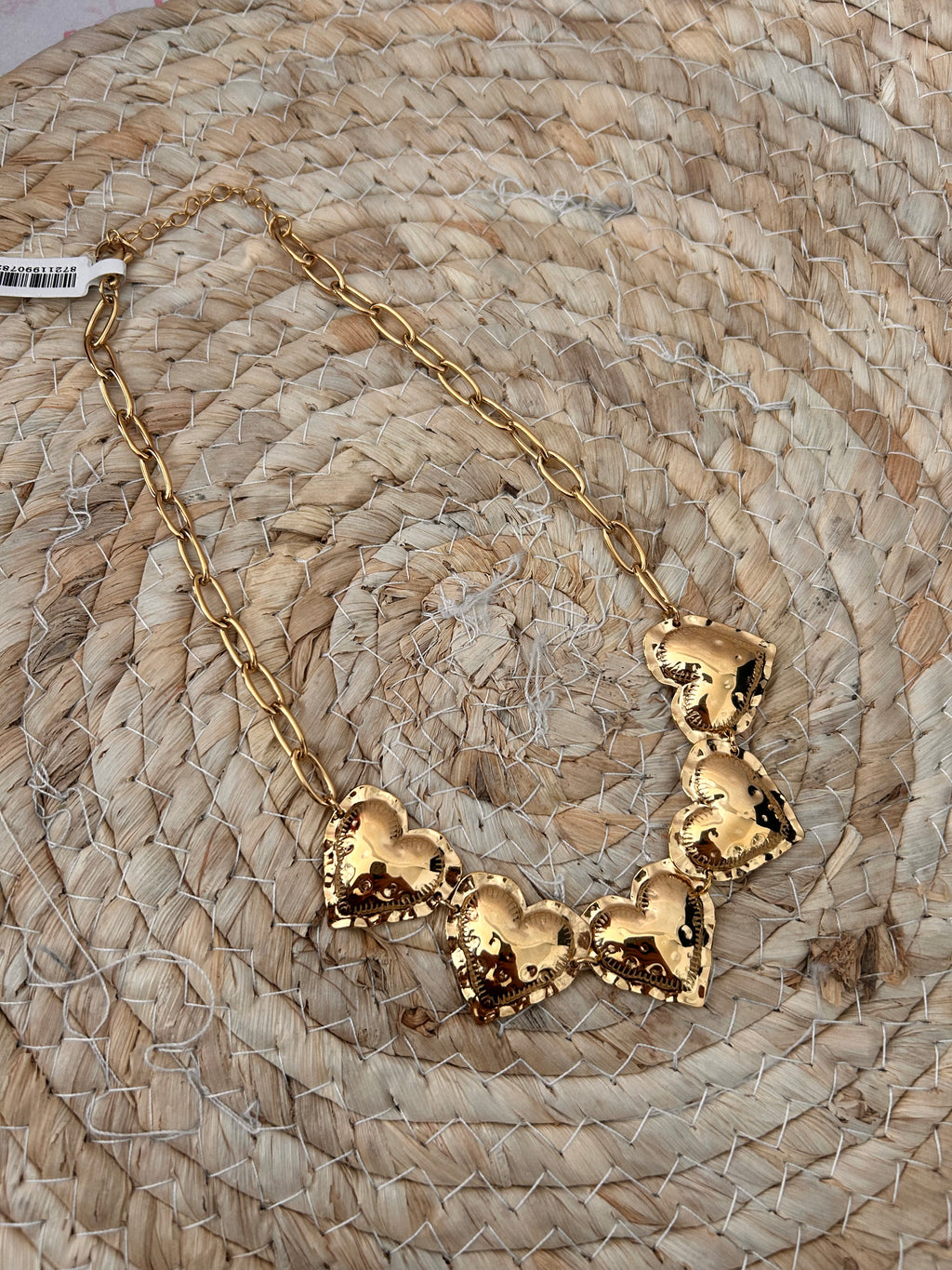 5 Heart Necklace gold