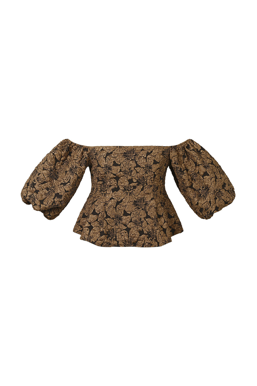 textured puff sleeve top