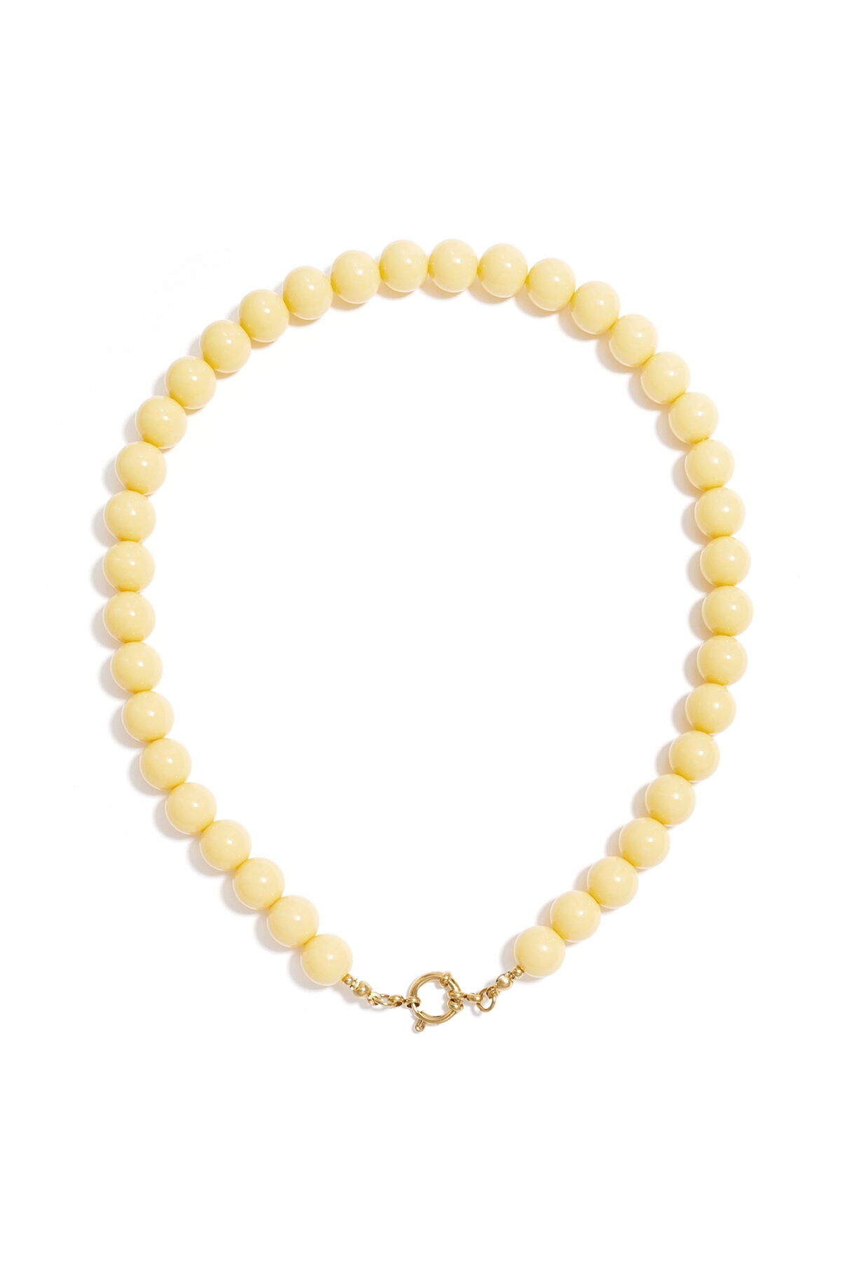 Beaded necklace with front closure - 12mm